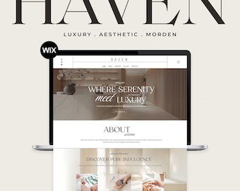 Wix Spa Website Template Wellness Studio Beauty Salon Massage Therapist Modern Minimalist Wix Template Luxury Aesthetic Website Design