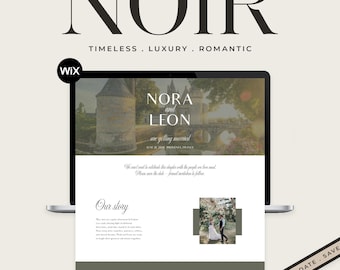 Wix Website Template | Wedding Save the Date Website Template | Digital Wedding Announcement