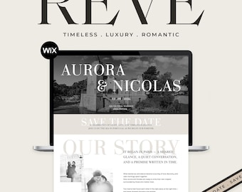 Wix Website Template | Wedding Save the Date Website Template | Wix Wedding Announcement Site | EditableDigitalDownload