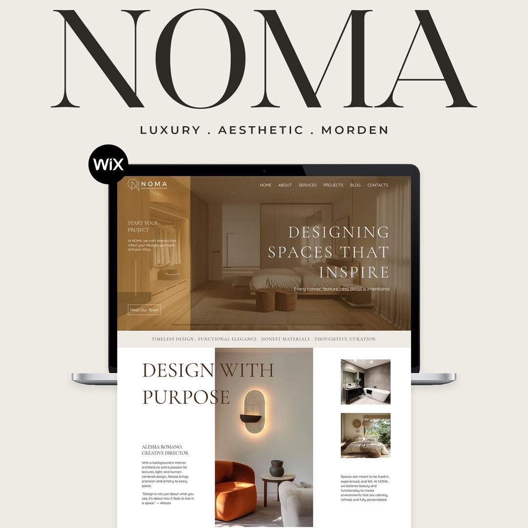 Wix Website Template | Architect & Interior Designer Website | Modern ...