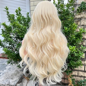 ブロンド 613 レースフロント 合成ウィッグ 22インチ コスプレ ロング ストレート 高品質ヘア