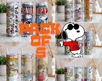 Cartoon Dog Tumbler Wrap PNG | Pet Lover Design (Digital Download)