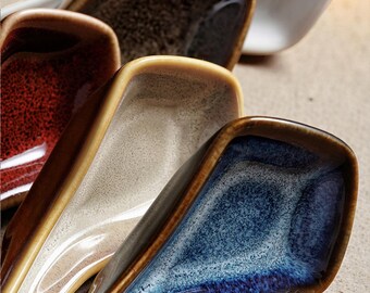 Japanse keramische ramenlepel – elegant eetgerei in Aziatische stijl met geglazuurde afwerking – voor soep, noedels en rijstepap