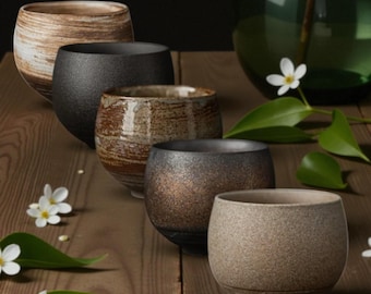 Tazza da caffè espresso in ceramica giapponese fatta a mano • Tazza minimalista in gres • Piccola tazza da caffè