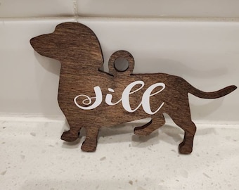 Free Shipping Daschund Personalized Dog Ornament