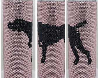 German Shorthair Pointer RhineStone Tumbler 20oz.  GSP