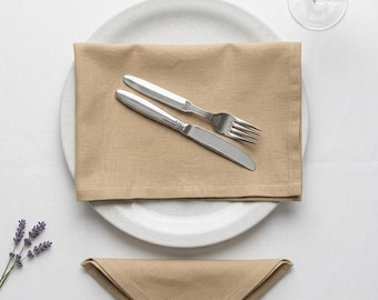 Mustard Linen Napkins Set of 2, Yellow Cloth Dinner Napkins, Reusable Table Napkins, Farmhouse Wedding Table Decor
