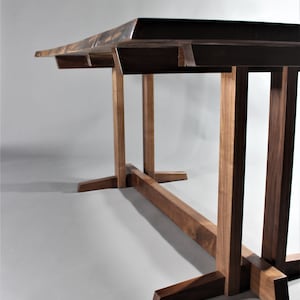 Live edge solid walnut desk or dining table inspired by Genorge Nakashima Frenchman Cove 2 image 4