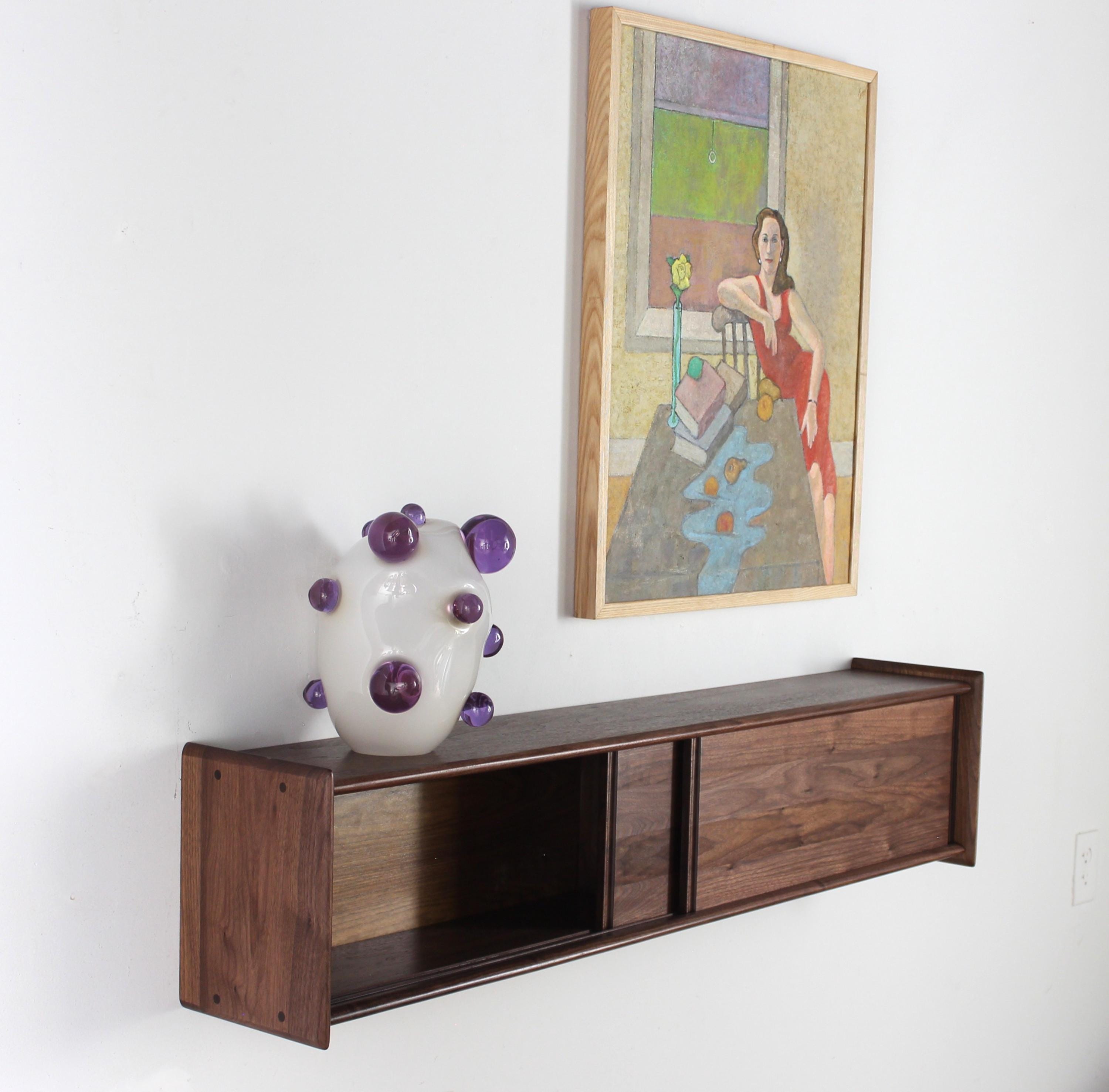 Floating Entry Way Console Custom Floating Entry Media Console Mid Century Organic Modern Style in ...