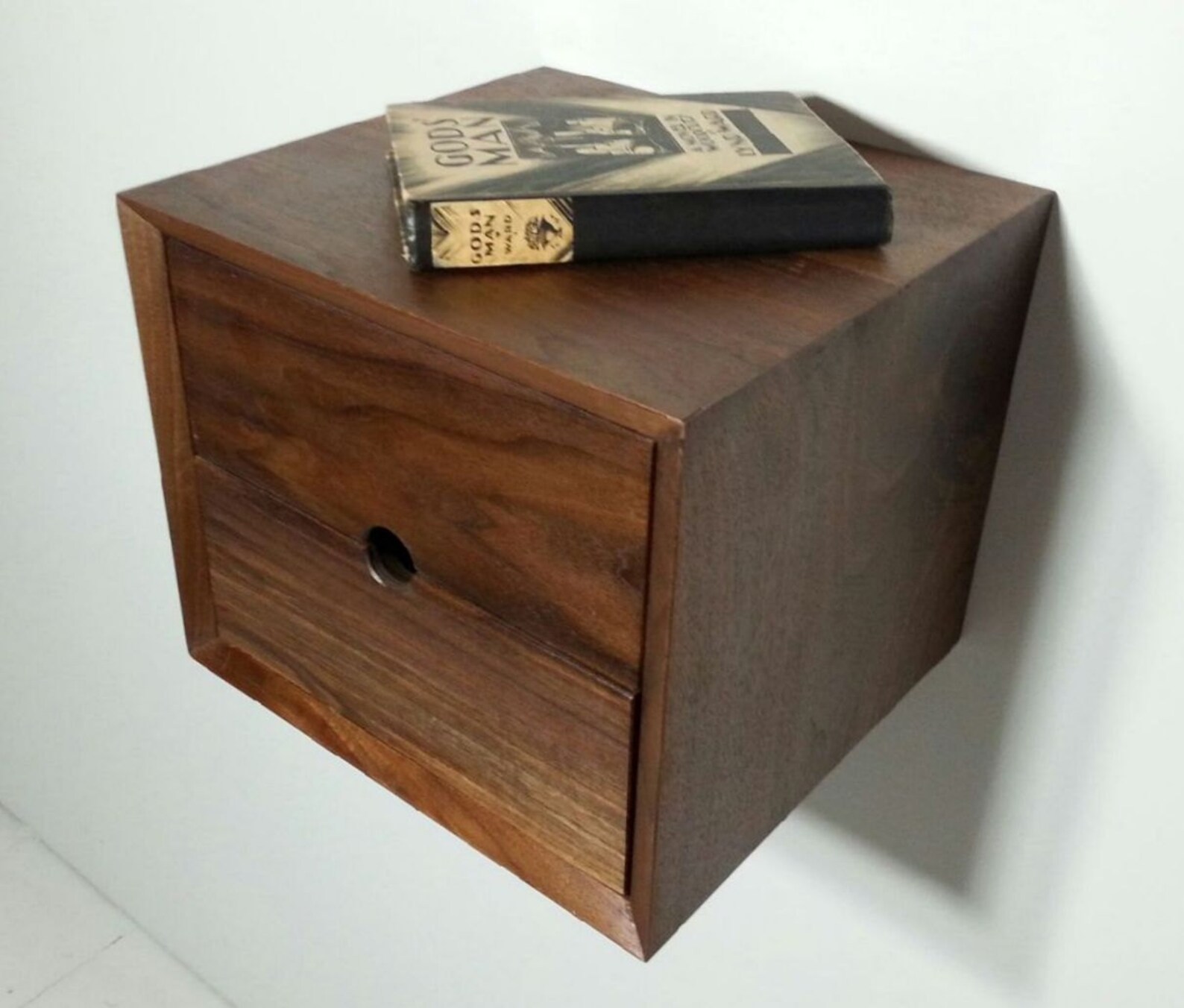 Custom Two Drawer Floating Nightstand Shelf Wall Box End Table Etsy