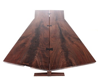 Free Shipping 6 foot bookmatched Walnut Slab knockdown trestle desk dining table Nakashima style in stock