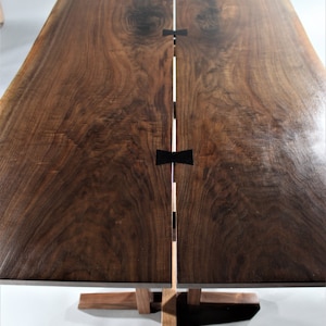 Live edge solid walnut desk or dining table inspired by Genorge Nakashima Frenchman Cove 2 image 2