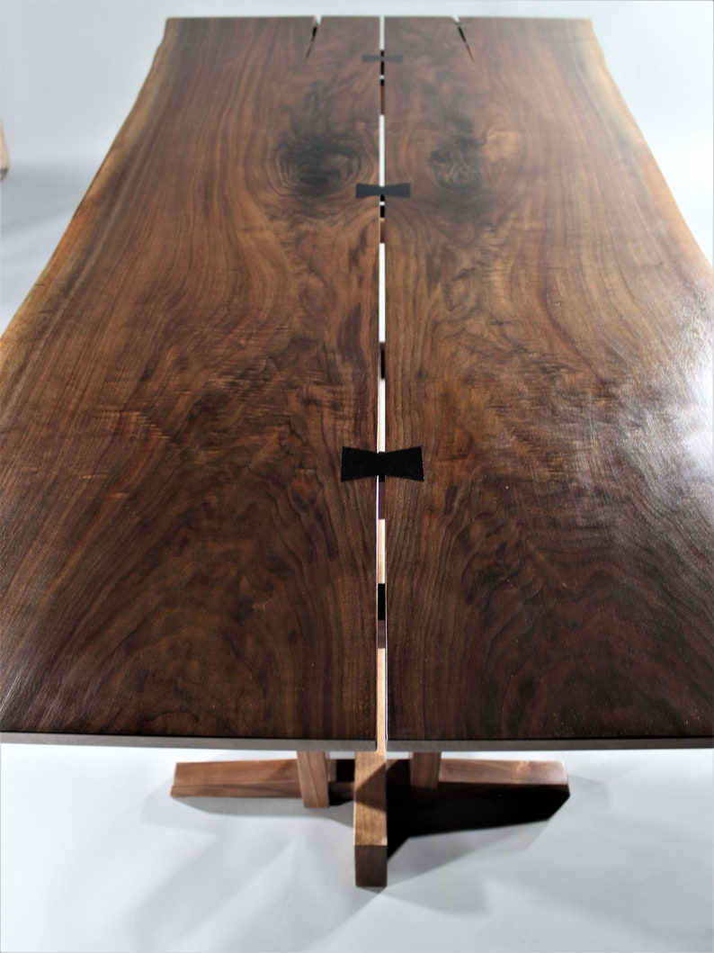 Live edge solid walnut desk or dining table inspired by Genorge Nakashima Frenchman Cove 2 image 2