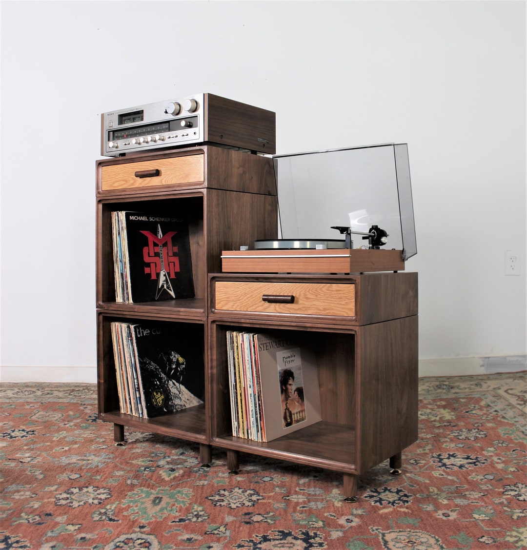 MODS Stackable Bookcase Vinyl Record Case Storage System Handmade From Solid Hardwoods Etsy