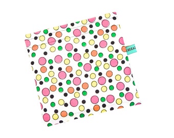 Reusable Snack Bag - Reusable Sandwich Bag - Polka Dots