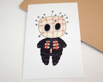 Mini Pinhead - 4x6 Print [ Hellraiser / Fan Art / Chibi ]