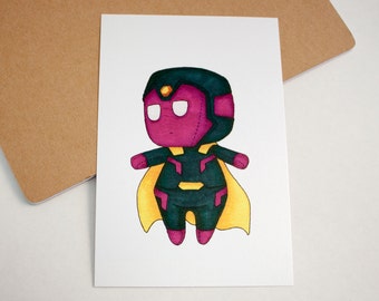 Mini Vision - 4x6 Print [ Marvel / Avengers / Fan Art / Chibi ]