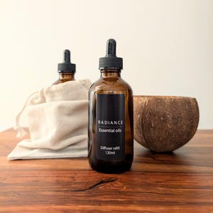 Recambio de difusor de varillas de 120 ml con aromas relajantes, fragancias naturales para el hogar y aceites esenciales puros.