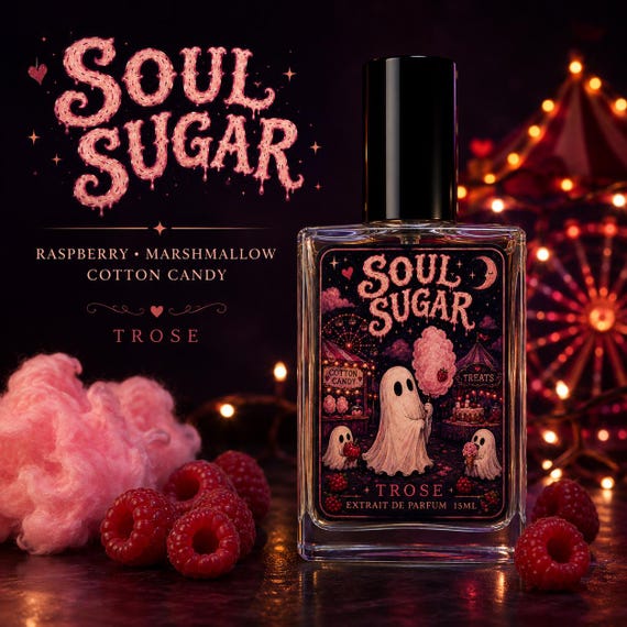 Soul Sugar – Raspberry Marshmallow Cotton Candy Perfume & Perfume – Sweet Gourmand Fragrance – Long Lasting Niche Parfum – TROSE
