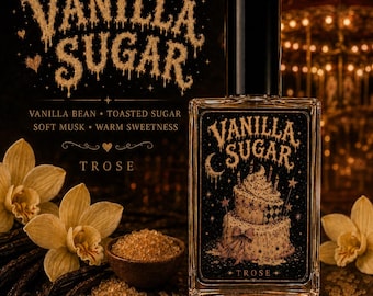 Vanilla Sugar Perfume | Warm Vanilla Bean & Toasted Sugar | Cozy Sweet Musk Fragrance | Long Lasting Indie Perfume | Perfume