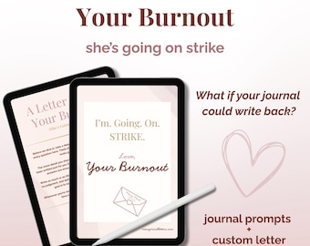 Burnout Recovery Journal Prompts | Personalized Letter (Digital Download)
