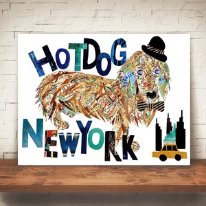 Dackel Print, Dackel Malerei, Dackel Geschenk, Doxie Prints, Dackel Dekor