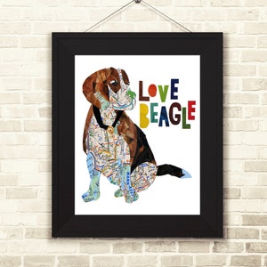 Art chien Beagle-Beagle-Art chien-Décoration chien-cadeau Beagle-cadeau pour maman-amoureux d'impression beagle-beagle-art chien impression-cadeau chien-art mural beagle-décor chien