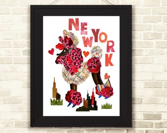 POODLE Art -poodle print- Poodle home decor-Poodle wall art-Poodle gift-Poodle lover