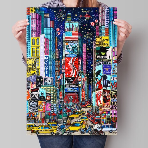 New York Canvas Wall Art NY Watercolor Skyline Canvas Art Etsy