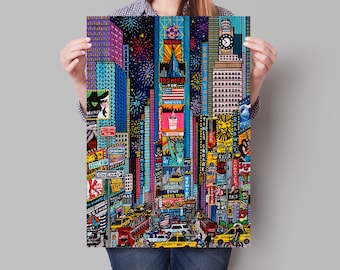 Times Square ART- Times Square print-Giclee Print Art-New York gift-New York Art-Times Sq Art-New York Art Home-New York Times Square print