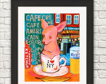 Lámina artística de perro chihuahua – Pintura "El sabor de hoy"