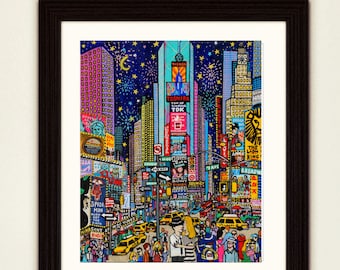 Times Square Art Print – New York City Souvenir, Signed Giclee