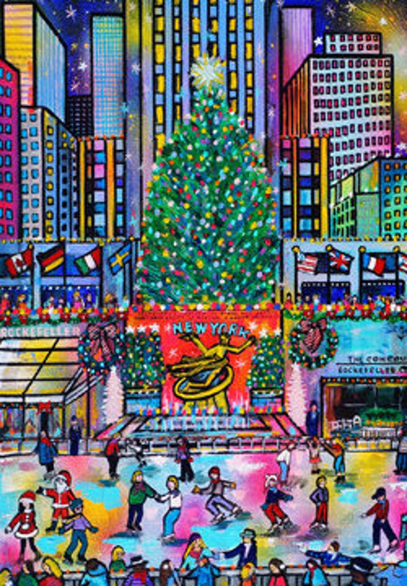 New York Rockefeller Center Art New York Artnew York Etsy