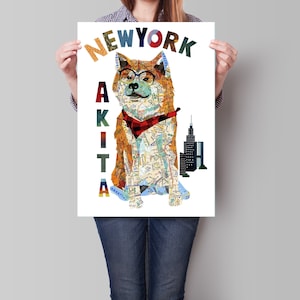 Akita Hund Art/Akita inu Art/Akita Hund Kunstdruck