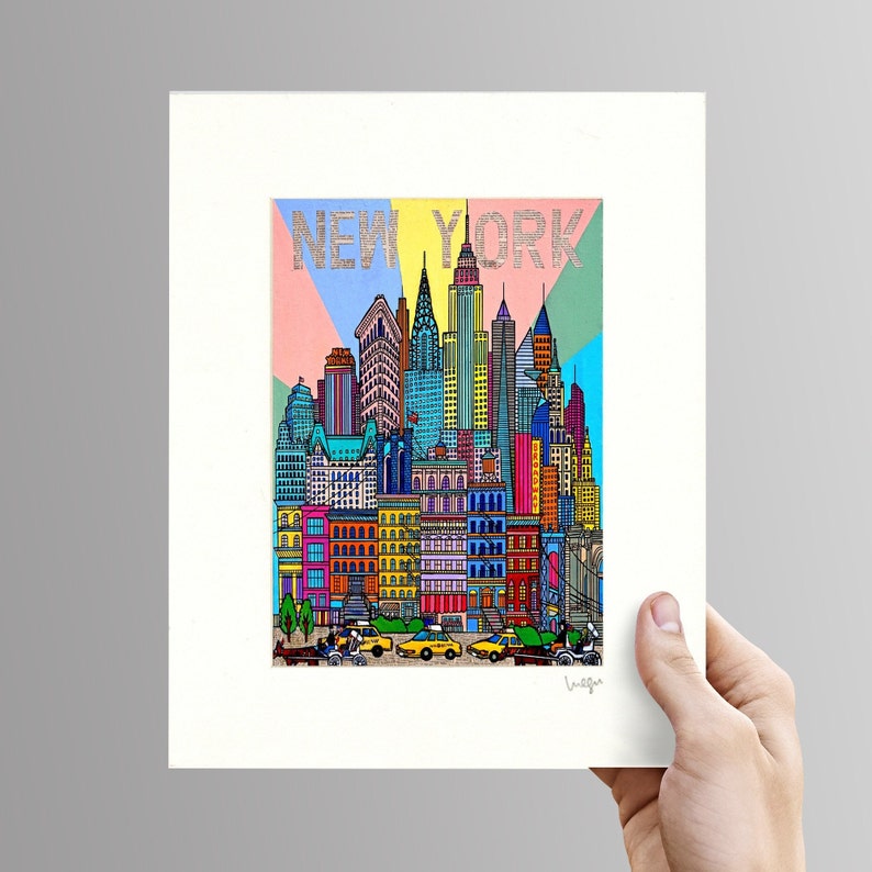 New York Artnew York Art Printgiclee Art Printnew York Art Etsy