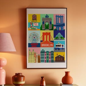 Brooklyn illustration print/Brooklyn Art print/ Brooklyn /Brooklyn Art Print/Brooklyn print/NYC art print/Brooklyn illustration /NYC print