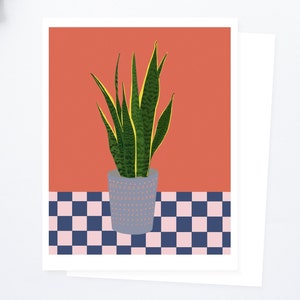 Sansevieria plant art print/plant illustration /plant print wall art/snake plant art print / snake plant print image 3