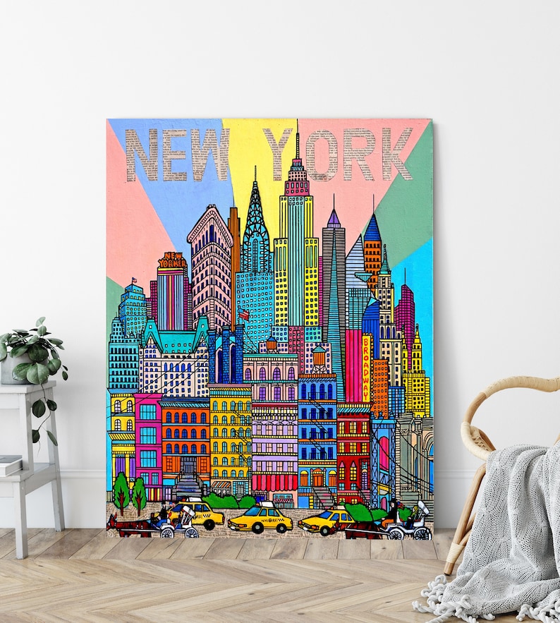 New York Artnew York Art Printgiclee Art Printnew York Art Original
