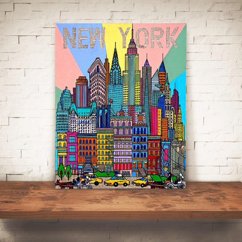 New York Artnew York Art Printgiclee Art Printnew York Art Etsy