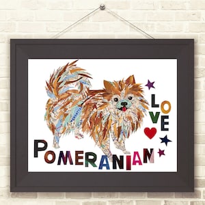 Impression d'art de Poméranie / Impression d'art de chien de Poméranie
