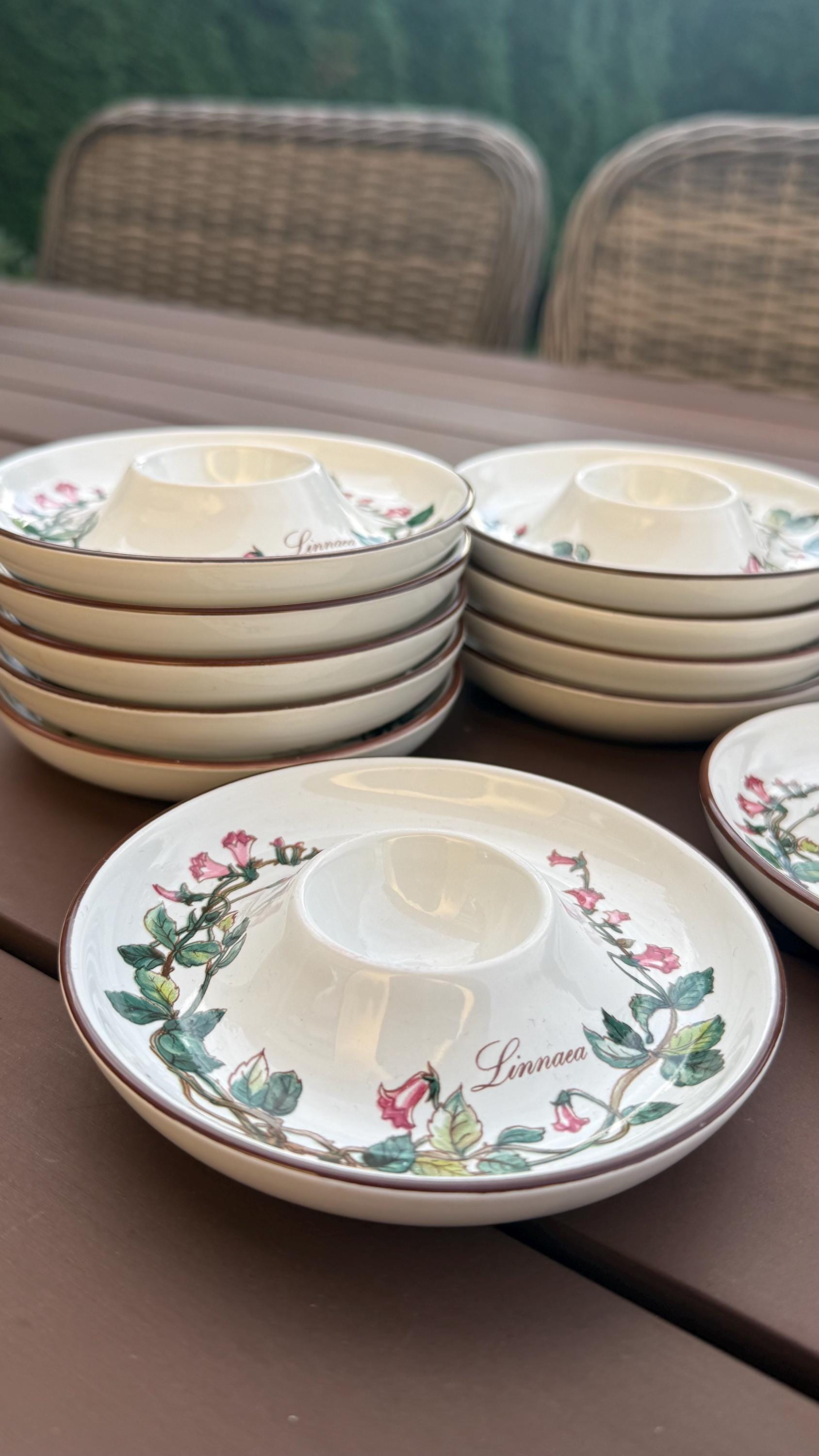 Vintage blumen teller