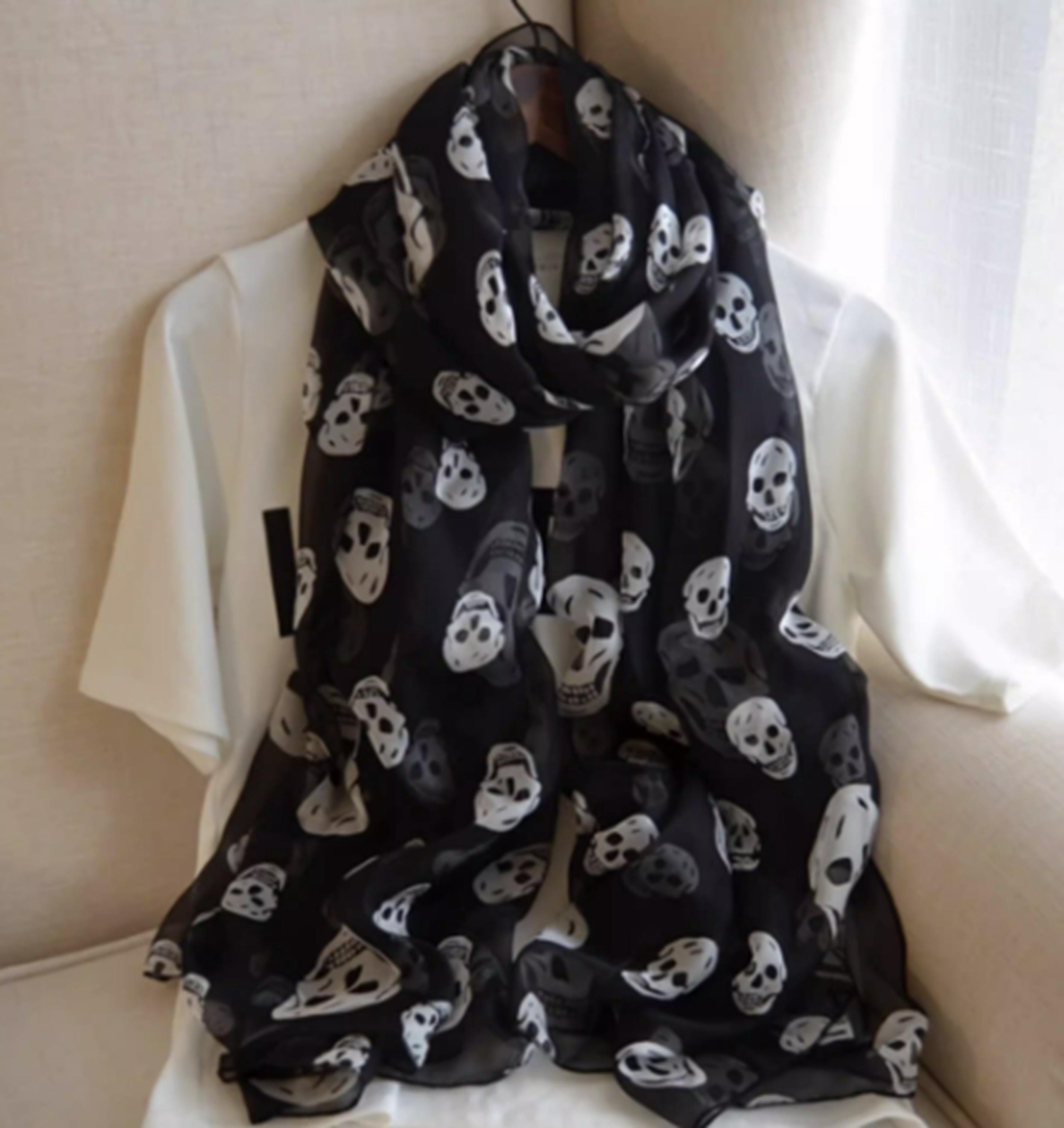 Foulard Bandana Super Doux Imprimé Léopard, Crâne Et Motif à Carreaux