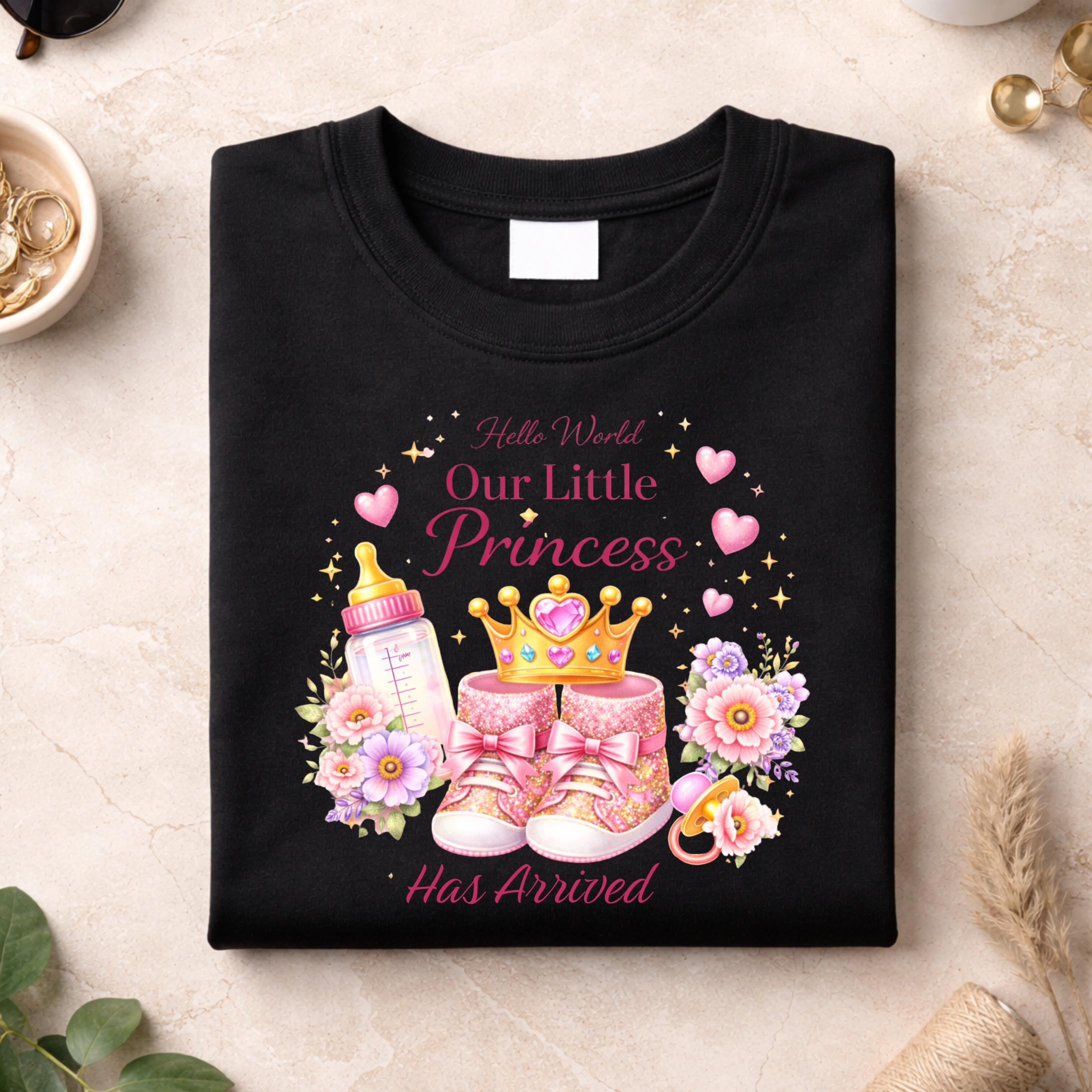 The Princess Has Arrived PNG: Baby Girl Design, Kids Sublimation PNG ...