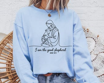 Christian Bible Verse Shirt, Jesus Leaves The 99 shirt,  Jesus and Lamb, Carry You Home, The Good Shepherd, Christian Religious, Gift Idea.