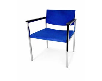 Blue Steelcase Mid-Century Modern Chairs (3). Delivery Priced Separately.