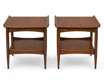 Vintage Mid-Century Modern End Tables | Accent Walnut Tables | Delivery Priced Separately.