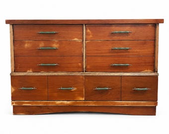 Vintage Distressed Dresser. Refinished Statement Piece. Delivery Priced Separately.