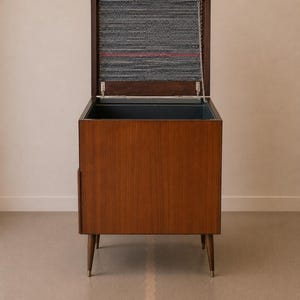 Mid-Century Modern Walnut Dry Bar Cabinet / Cocktail Station. Vintage MCM. Delivery Priced Separately.