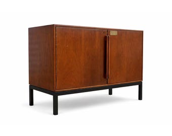 Danish Mid-Century Modern Bar Cabinet Refrigerator. Delivery Priced Separately.