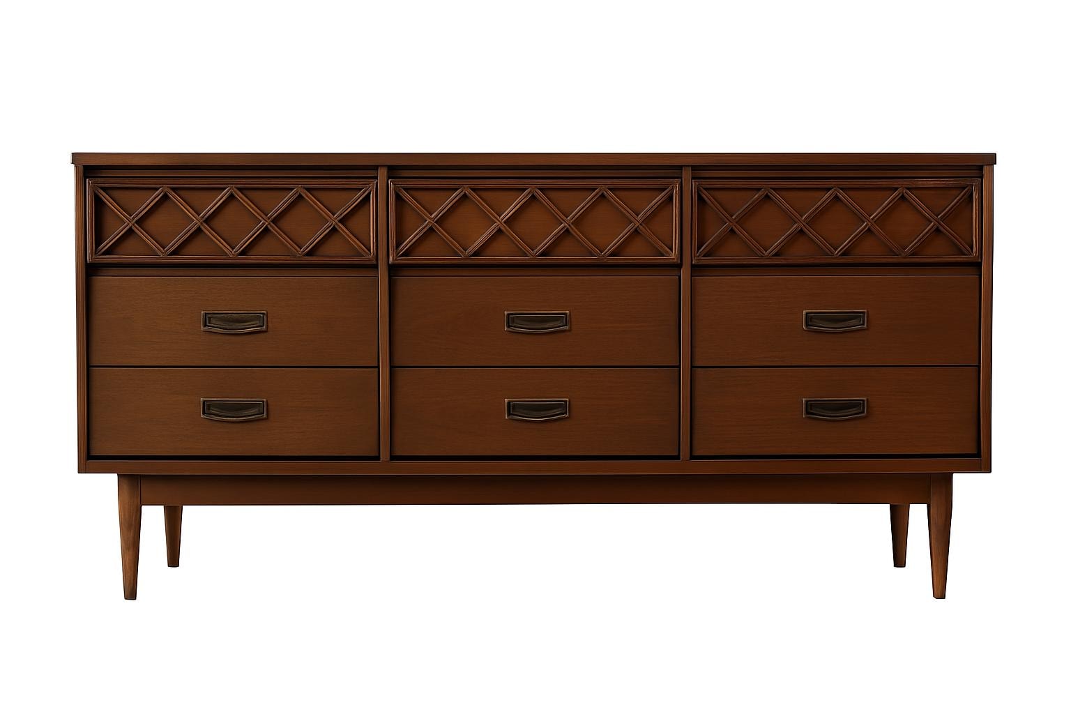 Bassett Mid-century Modern Lowboy Dresser. Delivery Priced Bassett Mid-century Modern Lowboy Dresser. Delivery Priced